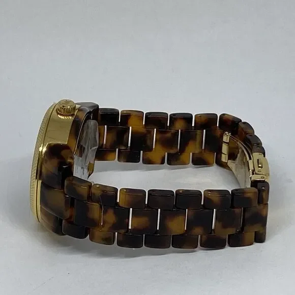 Michael Kors Jet Set MK5038 Women's Brown Acrylic Analog Dial Quartz Watch ZW143 - Picture 9 of 12